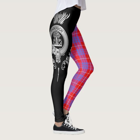 Clan Hamilton Crest & Tartan Leggings (Rechts)