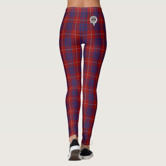 Clan Hamilton Crest & Tartan Leggings (Achterkant)