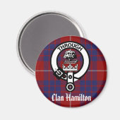 Clan Hamilton Crest & Tartan Magneet (Voorkant / Achterkant)