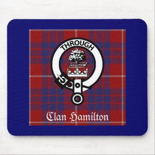 Clan Hamilton Crest & Tartan Muismat
