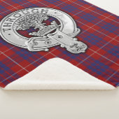 Clan Hamilton Crest & Tartan Sherpa Deken (3/4)