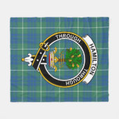 Clan Hamilton Hunting Ancient Tartan Pset Fleece Deken (Voorkant (Horizontaal))