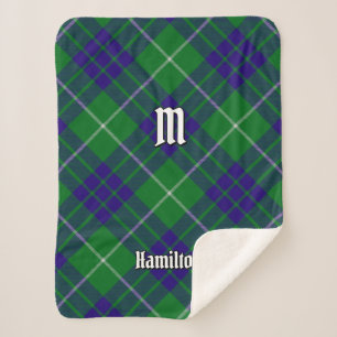 Clan Hamilton Hunting Tartan Sherpa Blanket Deken