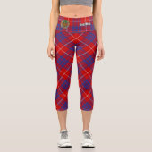 Clan Hamilton Red Tartan Capri Leggings (Recto)