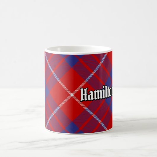 Clan Hamilton Red Tartan Coffee Mug (Centre)