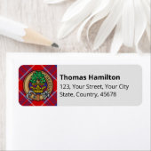 Clan Hamilton Red Tartan Étiquette (En situation)