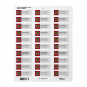 Clan Hamilton Red Tartan Étiquette (Feuille entière)