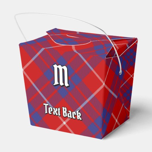 Clan Hamilton Red Tartan Favor Box Bedankdoosjes (Achterkant)