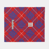 Clan Hamilton Red Tartan Fleece Blanket (Voorkant (Horizontaal))