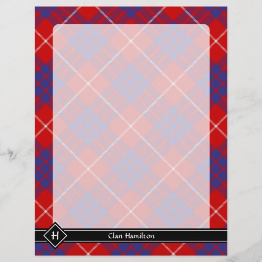 Clan Hamilton Red Tartan Flyer (Voorkant)