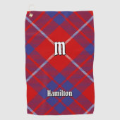 Clan Hamilton Red Tartan Golf Towel Golfhanddoek (Voorkant)