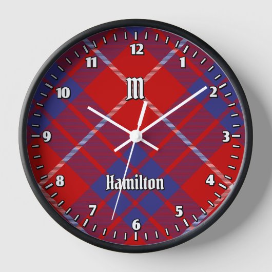 Clan Hamilton Red Tartan Grande horloge (Recto)
