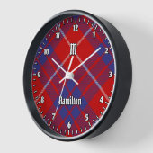 Clan Hamilton Red Tartan Grande horloge (Angle)