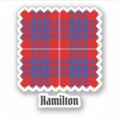 Clan Hamilton Red Tartan Sticker (Voorkant)