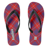 Clan Hamilton Red Tartan Teenslippers (Voetbed)