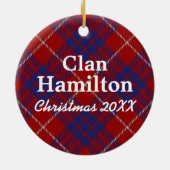 Clan Hamilton Scottish Tartan Keramisch Ornament (Achterkant)