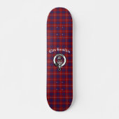 Clan Hamilton Tartan en Crest Badge Skateboard (Voorkant)