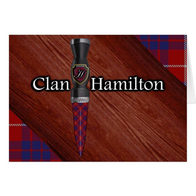 Clan Hamilton Tartan Sgian Dubh Blade (Devant horizontal)
