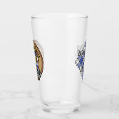 Clan Hannay Crest over Tartan Glas (Links)