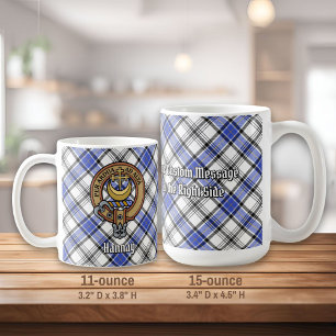 Clan Hannay Crest over Tartan Koffiemok