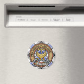 Clan Hannay Crest over Tartan Magneet (Insitu (Vaatwasser))