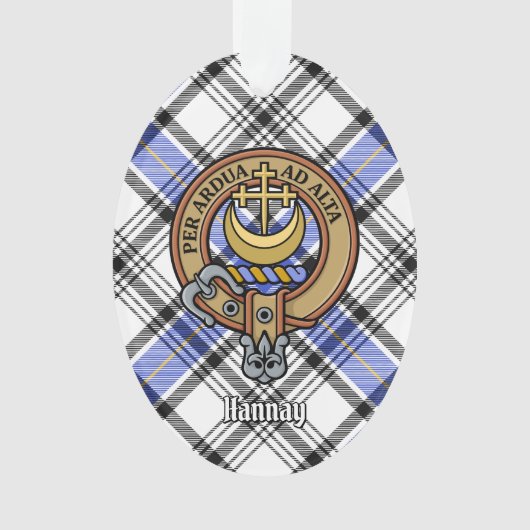 Clan Hannay Crest over Tartan Ornament (voorkant)