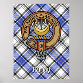 Clan Hannay Crest over Tartan Poster (Voorkant)
