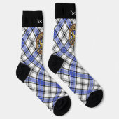 Clan Hannay Crest over Tartan Sokken (Rechts)