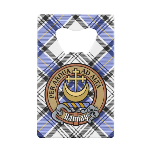 Clan Hannay Crest sur Tartan (Devant)