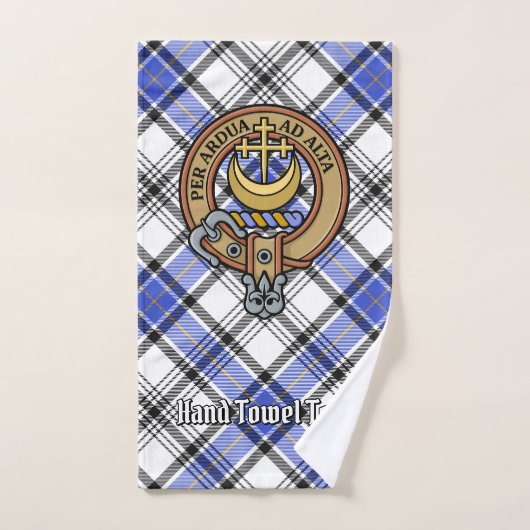 Clan Hannay Crest sur Tartan (Serviette à main)