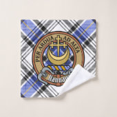 Clan Hannay Crest sur Tartan (Gant de toilette)
