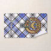 Clan Hannay Crest sur Tartan (Serviette à main)