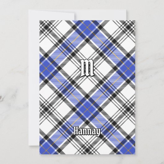 Clan Hannay Tartan Kaart (Voorkant)