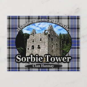 Clan Hannay Tartan Sorbie Tower Scotland Briefkaart