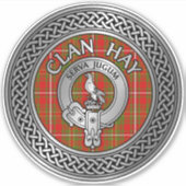 Clan Hay Crest & Tartan Sticker (Voorkant)