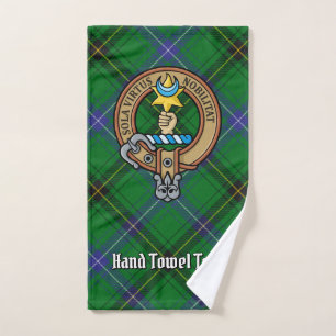 Clan Henderson Crest over Tartan Bad Handdoek