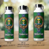 Clan Henderson Crest over Tartan Geïsoleerde Drinkbeker