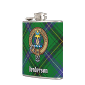 Clan Henderson Crest over Tartan Heupfles (Links)