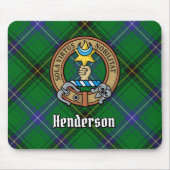 Clan Henderson Crest over Tartan Muismat (Voorkant)