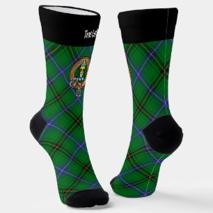 Clan Henderson Crest over Tartan Sokken