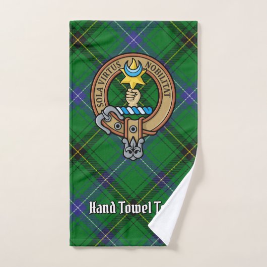 Clan Henderson Crest sur Tartan (Serviette à main)