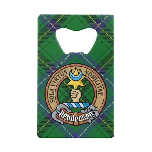 Clan Henderson Crest sur Tartan (Devant)