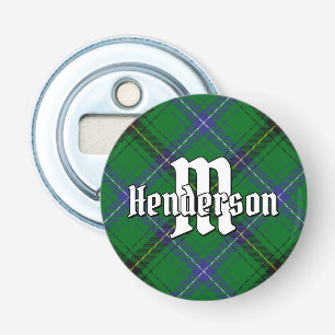 Clan Henderson Tartan Button Flesopener