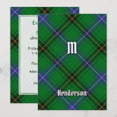 Clan Henderson Tartan Kaart (Voorkant / Achterkant)