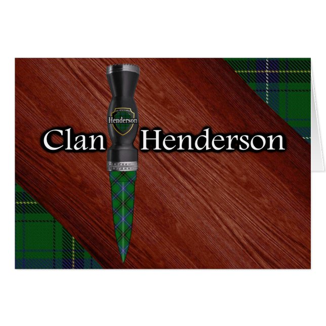 Clan Henderson Tartan Sgian Dubh Blade (Devant horizontal)