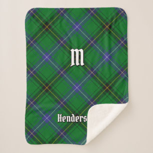 Clan Henderson Tartan Sherpa Deken
