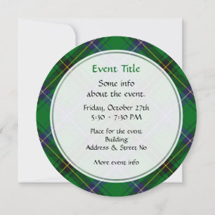 Clan Henderson Tartan uitnodiging