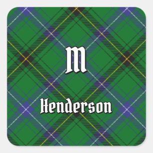 Clan Henderson Tartan Vierkante Sticker