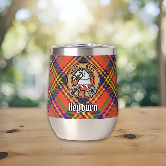 Clan Hepburn Crest sur Tartan