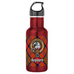 Clan Hepburn Wapen over Tartan Waterfles